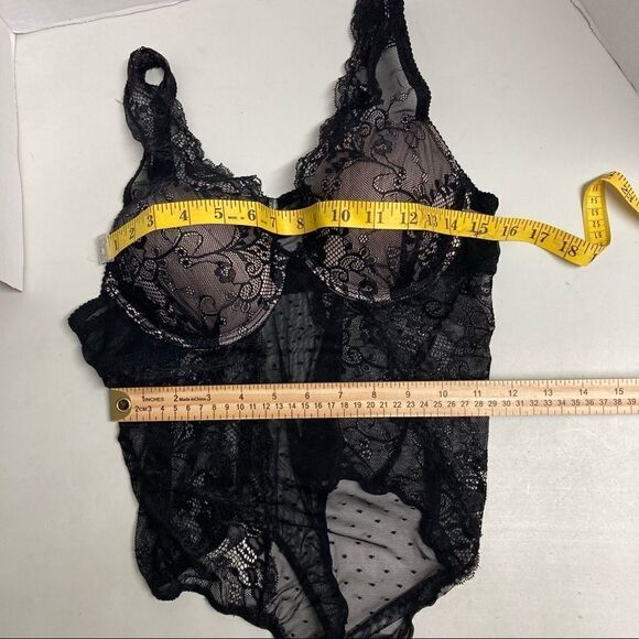PURE BEAUTY By Rene’ Rofe’ Lingerie Style CAT305289 Black Size Large - Picture 8 of 10